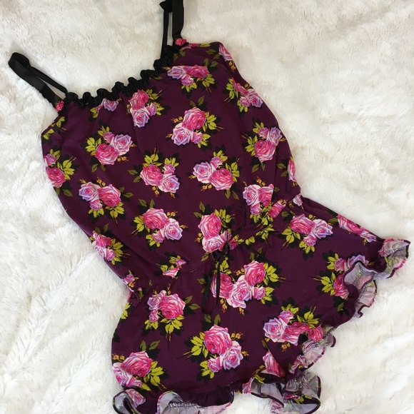 Betsey Johnson Other - Betsey Johnson Floral Romper PJs